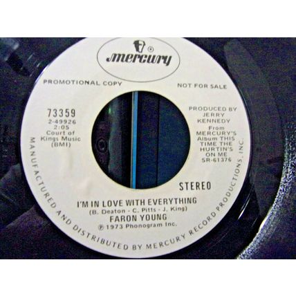 Faron Young-She Fights That Lovin' Feeling / I'm In Love Wit-45rpm-1973-EX*Promo