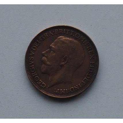 1925 King George V Great Britain Farthing 1/4d Bronze British Coin
