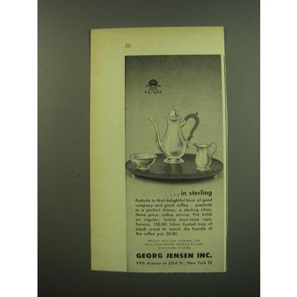 1949 Georg Jensen Coffee Service Advertisement
