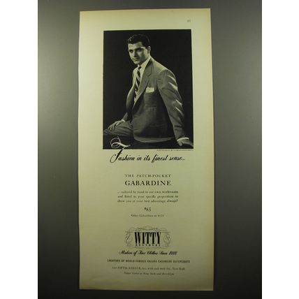 1950 Witty Brothers Patch-Pocket Gabardine Suit Ad - photo by Fabian Bachrach