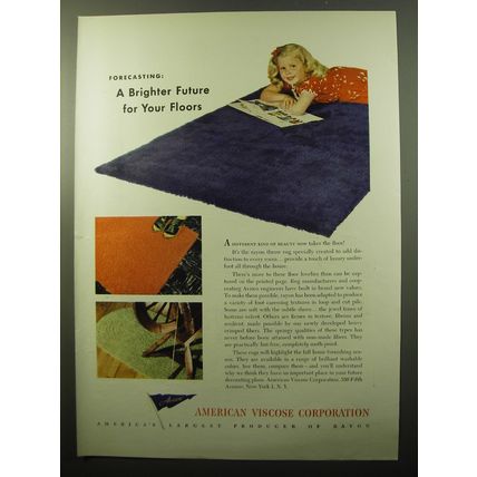 1950 American Viscose Corporation Ad - Forecasting: A brighter future