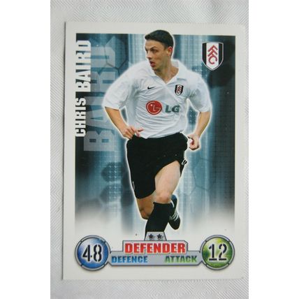 2007/08 Topps Match Attax Trading Card - Chris Baird, Fulham FC