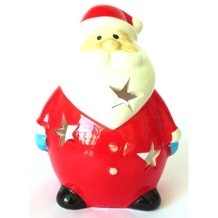 Santa Claus Tealight Holder Ceramic 13.5 CM