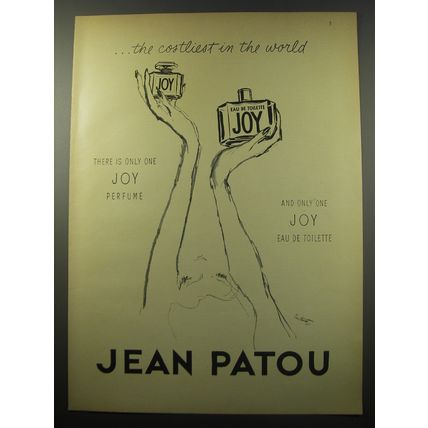1955 Jean Patou Joy Perfume Advertisement - The costliest in the world