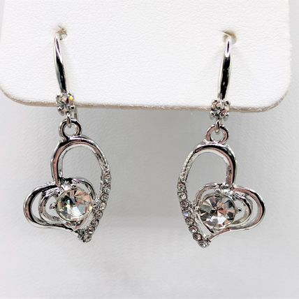 Earrings Rhinestone Heart Love Earrings #515