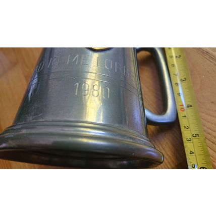 British Army pewter glass tankard military REME Royal Electrical+ Mech Engineers