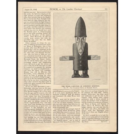 WOOD-CARVINGS OF M’BONGO M’BONGO 1934 J.L. Carstairs 10 PUNCH CARTOON PAGES