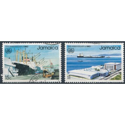 International Maritime Organisation: 15c & $1 - Jamaica 1983 - FH - SG 579 & 582