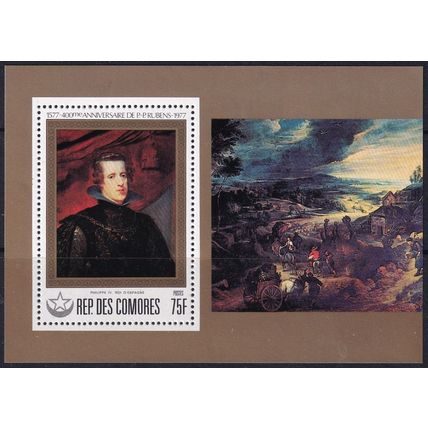 Comoros Republic 1978 Mi BL163 UMM Minisheet - Art/Rubens (E-279 (5))