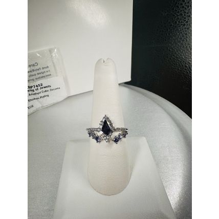 NIB Bomb Party Sz10 Revealed BP Ring RBP7452 Dreaming of Jewels Amethyst CZ