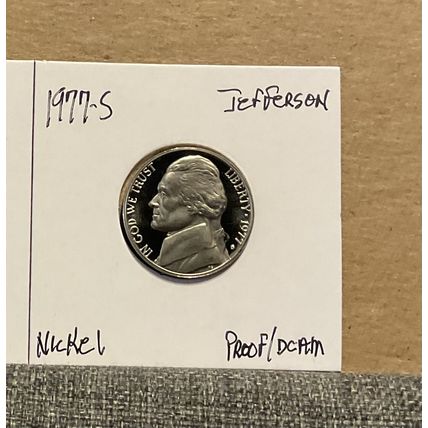 1- 1977 S ( PROOF/ DCAM ). JEFFERSON NICKEL.