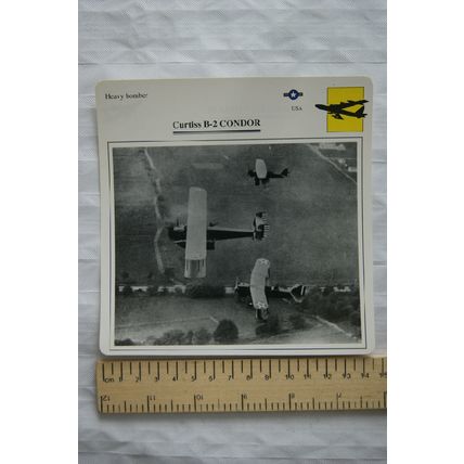 Curtis B-2 Condor - USA - Heavy Bomber - Collectors Club Card