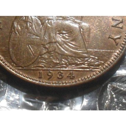 1934 George V half-penny.