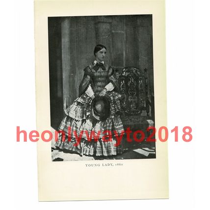 Young Lady 1860, Book Illustration (Print), 1934