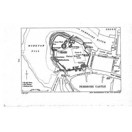 Pembroke Castle, Plan, Book Illustration (Print), 1926