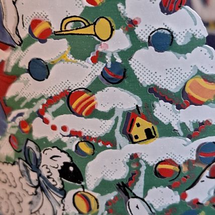 Lot 4 International COUNTRY CHRISTMAS Glass TUMBLERS 10 oz Juice Farm 5 1/2"
