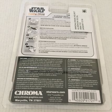 NEW Star Wars Mandalorian 4'' Chrome Decal