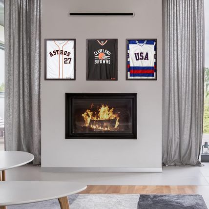 Jersey Display Frame Case Lockable, Large Sport Jersey Shadow Box with PU Covere