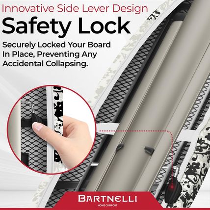 Bartnelli Pro Luxury Ironing Board - Extra Wide 62X19” Steam Iron Rest, Adjustab
