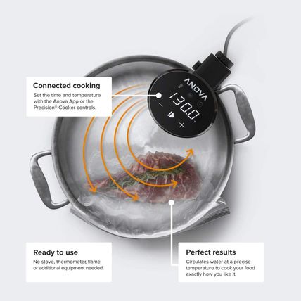 Anova Culinary Sous Vide Precision Cooker 2.0 (Wifi), 1000 Watts