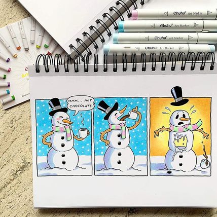 Ohuhu Pastel Markers Brush Tip - 48 Pastel Colors Double Tipped, Marker Set of H