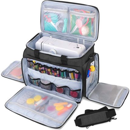LUXJA Sewing Machine Travel Case with Removable Padding Pad, Fits Most Standard
