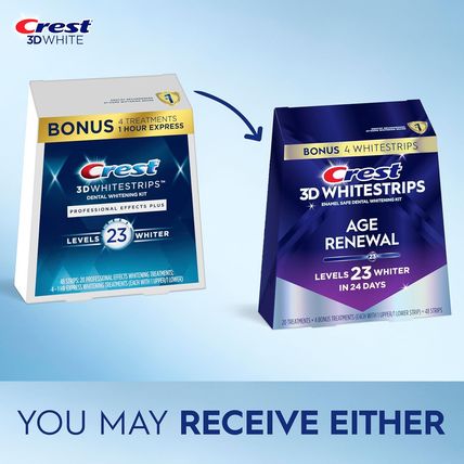 Crest 3D Whitestrips Professional Effects Plus, 3D White, Teeth Whitening Strip
