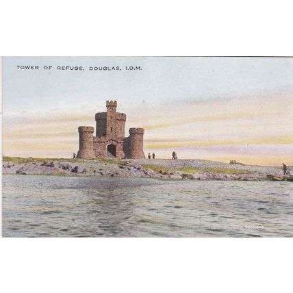 EC978 DOUGLAS - TOWER OF REFUGE . PRINTED POSTCARD