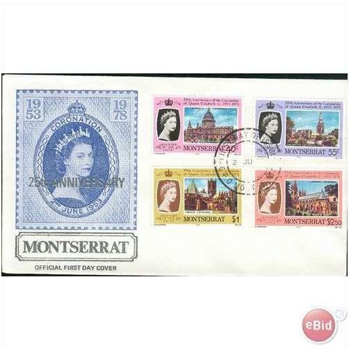 Montserrat FDC 1978 - SG 422-425 - 25th Anniversary of Coronation