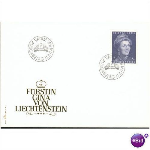 Liechtenstein FDC 1971 - SG 526a - Princess Gina