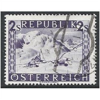 Mi 851: 2 s. violet Definitive Stamp: St. Christof am Arlberg, Tirol