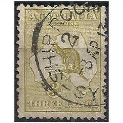 Australia 1915 SG37 3d Yellow-Olive Fine Used. .