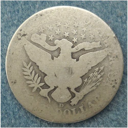 1907 D Barber Silver Half Dollar US Coin
