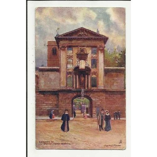 6257 LONDON St Bartholomew's Hospital Tuck Aquarette Postcard