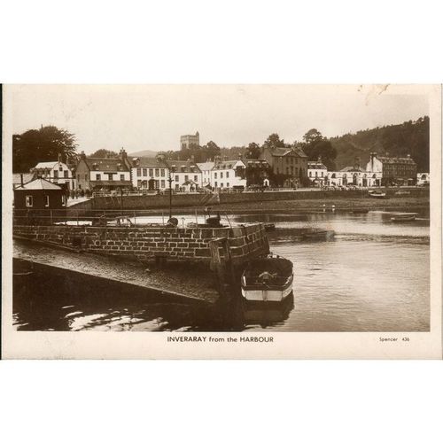 Vintage PC - Inveraray, Argyllshire From The Harbour, Scotland. 436