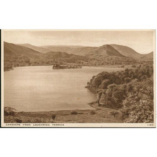 Vintage L Salmon Ltd. Postcard c1940 - Grasmere From Loughrigg Terrace, Cumbria