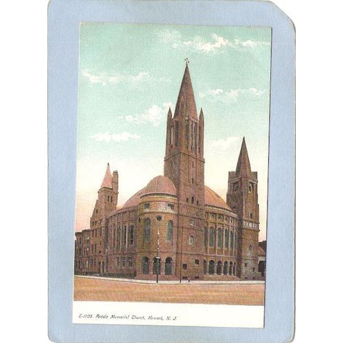 New Jersey Newark Peddie Memorial Church Street Scene Intersection~3663