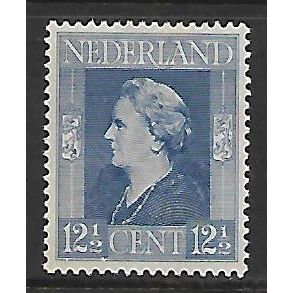 NETHERLANDS 1944 QUEEN WILHELMINA 12 1/2c BLUE SG 601 M MINT