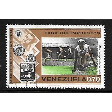 VENEZUELA 1974 PAY YOUR TAXES CAMPAIGN 70c SPORTS STADIUM SG 2269 FINE USED