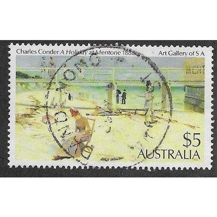 AUS 1981 $5.00 'A HOLIDAY AT MENTONE' FINE USED (EBID68-030)