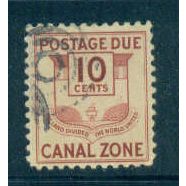 Used Canel Zone J28 10c Canal Zone Seal Fine NA0513