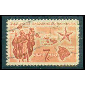 Used C55 7c Hawaii Statehood Fine WA0627