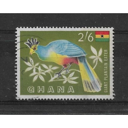 Ghana.SG223 2s 6d Great Blue Turaco.Fine Used.Nov21