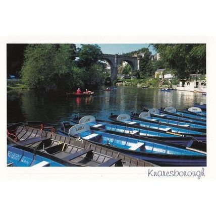 Knaresborough Yorkshire Boats Of A Girls Name Laura Jane Louise Owen Postcard