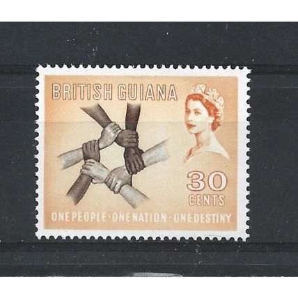 BritishGuiana.SG348 30c Sepia and Yellow-Orange.Mounted Mint.Nov24