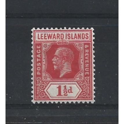 LeewardIslands.SG63 1 1/2d Carmine-Red.Mounted Mint.Nov24