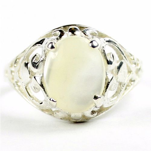 Mother Of Pearl, 925 Sterling Silver Ladies Ring, SR004