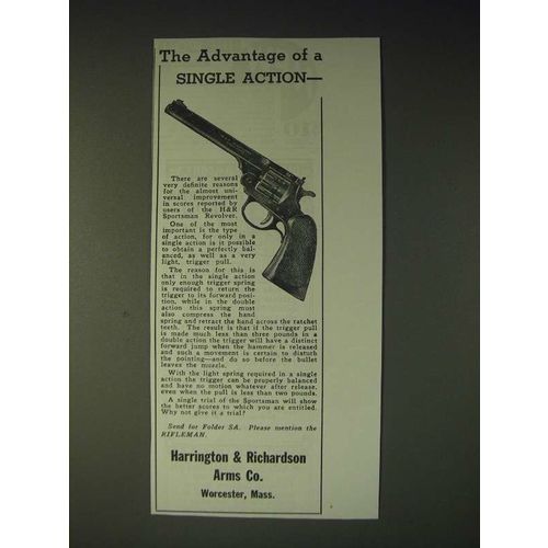 1936 Harrington & Richardson H&R Sportsman Revolver Ad - The advantage