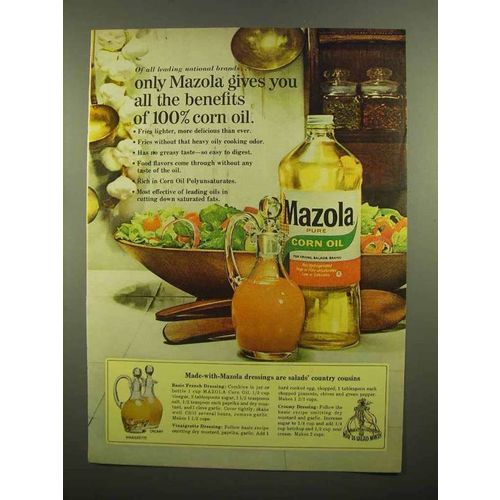 1965 Mazola Corn Oil Ad - Gives You all the Benefits