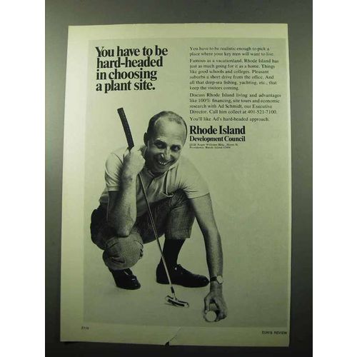1969 Rhode Island Development Council Ad - Hard-Headed